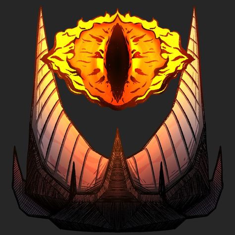 Lotr Symbols, Eye Of Sauron Drawing, Eye Of Sauron Art, Lotr Eye Of Sauron, Sauron Tower, Sauron Eye, Barad Dur, Eye Of Sauron, The All Seeing Eye