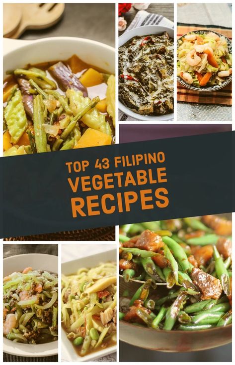 Top 43 Filipino Vegetable Recipes - Ang Sarap Pinoy Healthy Recipes, Vegetarian Recipes Filipino, Pinoy Recipes Easy, Pinoy Recipes Philippines, Pinoy Gulay Recipe, Vegetable Recipes Filipino, Lutong Bahay Filipino Food, Filipino Sides, Filipino Side Dishes