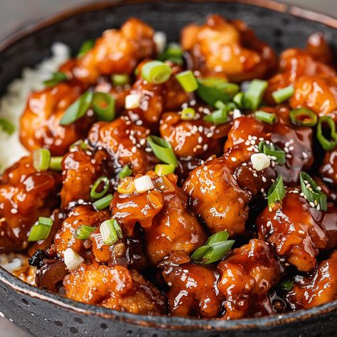 General Tso Chicken Easy, Home Chinese Food, Crockpot Pierogi Casserole, Pierogi Casserole With Kielbasa, General Tao Chicken, Easy Coleslaw Recipe, Poulet General Tao, Pierogi Casserole, Honey Garlic Pork