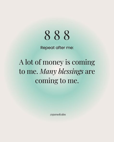The energy of the 888 portal is still present 🧚‍♂️ 🫀🗝️ Choose your daily manifestation decree, special edition Lionsgate, Lion’s Gate portal. These manifestation decrees will help you connect with abundance, prosperity, worthiness, elevate your self-esteem, and also connect with your self-love. You have the power you need to manifest the life you desire. Blessings, Guru P.S.: For even deeper and more personalized guidance, explore the healing sessions of Guru of Calm 👁️🔮🧚 www.gurudelacalma... 888 Portal, Message From The Universe, Daily Manifestation, Money Success, House Luxury, Opening Doors, Number 8, Spiritual Meaning, Angel Numbers