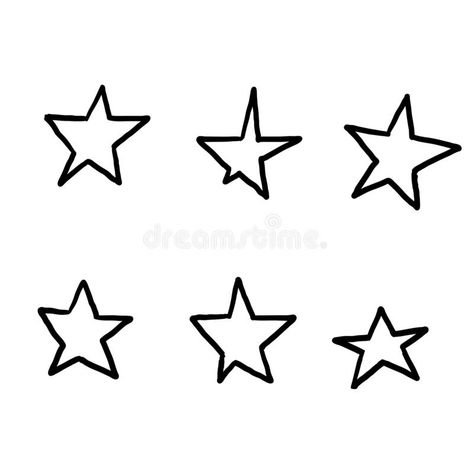 Star Hand Drawn, Star Hand Drawing, Cartoon Star Tattoo, Hand Drawn Star Tattoo, Cute Star Illustration, Star Tattoo Template, Wonky Star Tattoo, Funky Star Tattoo, Star Cartoon Drawing