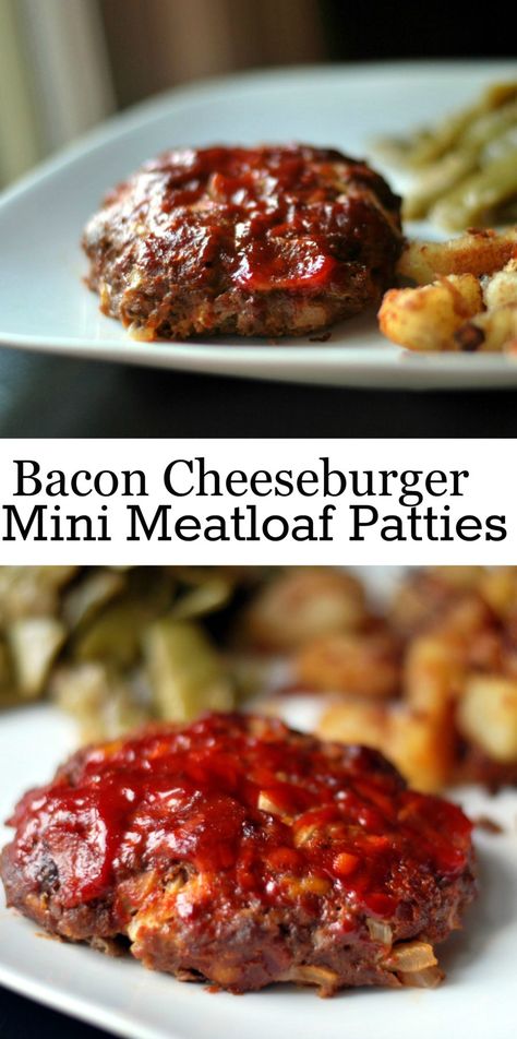 Bacon Cheeeseburger Mini Meatloaf Patties – Aunt Bee's Recipes Meatloaf Patties, Cheeseburger Meatloaf, Mini Meatloaf, How To Make Meatloaf, Mini Meatloafs, Best Meatloaf, Bacon Cheeseburger, Star Wars The Mandalorian, Meatloaf Recipes