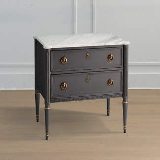 French Farmhouse Nightstand, Dark Grey Nightstand, Frontgate Etienne Dresser, Nightstand Marble Top, 30” Tall Nightstand, Arhaus Nightstand, Gustavian Nightstand, Grey Nightstand Bedroom, Parisian Nightstand