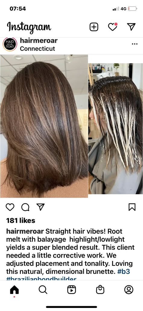 Highlights Only On Top Of Head, Small Amount Of Highlights On Brown Hair, Partial Highlights Vs Full Highlights Brunettes, Brunette Half Head Foils, Partial Foil Brunette, Cool Tone Highlights Brunettes, Tone On Tone Balayage Brunettes, Full Head Foils On Dark Hair, Brown Hair Partial Foil