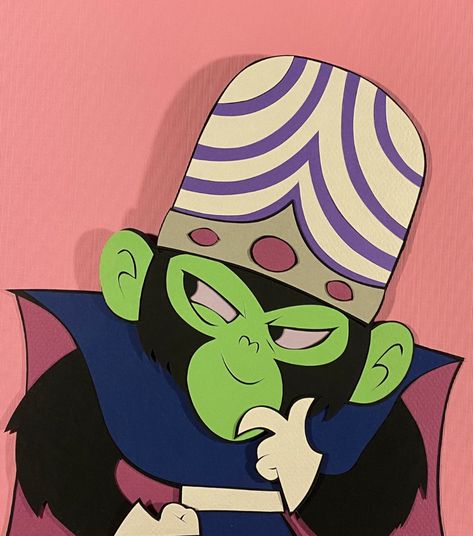 Mojo Jojo Tattoo, Mojo Jojo Wallpaper, Iconic Cartoon Characters, Mojo Jojo Painting, Mojo Jojo Powerpuff, Mojo Jojo Costume, Powder Puff Girls, Powerpuff Girls Mojo Jojo, Mojo Jojo