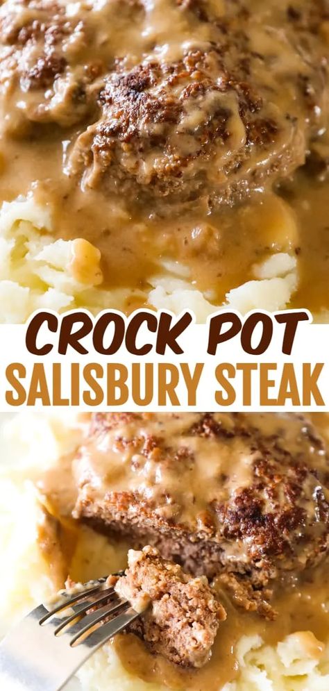 Slow Cooker Recipes For Fall, Crock Pot Salisbury Steak Slow Cooker, Hamburger Meat Recipes Easy Crock Pots, Slow Cooker Minute Steak And Gravy, Crockpot Recipes With Round Steak, Easy Casserole Recipes Crockpot, Incredible Recipes Crockpot, Easy Fall Dinners Crock Pot, Hamburger Steaks Crock Pot