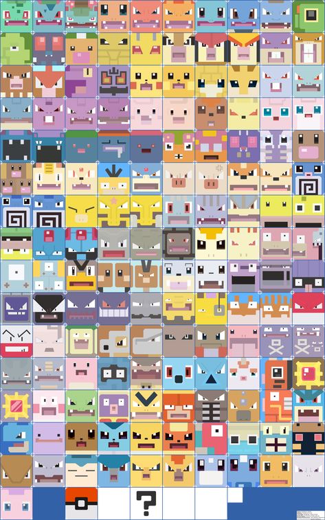 Nintendo Switch - Pokémon Quest - Pokémon Icons - The Spriters Resource Pokemon App, Pokémon Icons, Video Game Sprites, Pokemon Craft, Science Notebooks, Game Sprites, Pride Stuff, Ghost Spider, Theme Party Ideas