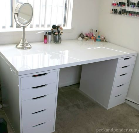 Apartments Bathroom, Ikea Makeup Storage, Diy Makeup Organizer, Ikea Makeup, Organization Drawers, Rangement Makeup, Makeup Bathroom, Ikea Drawers, Diy Makeup Storage