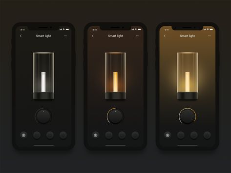 Futuristic Phone Design, Futuristic App Design, Smart Home App Design, Futuristic User Interface, Smart Lighting System, Ui Design Principles, Light App, Wireframe Design, Smart Lights