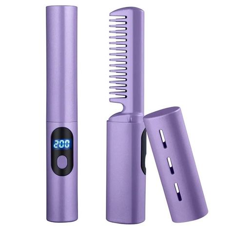 Now: $19.95 #haircomb #hairstraightener #hairbrush #hairstyling #salon #womens Cordless Hair Straightener, Hot Comb, Mini Hair Straightener, Straightening Comb, Curling Brush, Hair Straightener And Curler, Hair Straighteners Flat Irons, Hair Straightening Iron, Hair Brush Straightener