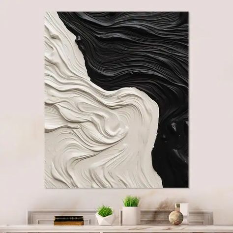 Designart "Black White Marbled Dreamscape II" Modern Geometric Printed Metal Wall Art - On Sale - Bed Bath & Beyond - 38157002 Wal Art, Acrylic Wall Decor, Gallery Ideas, Abstract Black And White, Reflecting Light, Wall Decor Metal, Accent Wall Decor, Sculpture Painting, Acrylic Panels