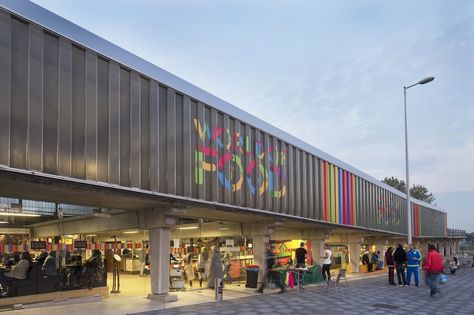 World of Food / Harvey Otten / Amsterdam, the Netherlands Modern Supermarket, Commercial Facade, Precedent Study, Shopping Mall Design, Produce Market, Retail Architecture, Dutch Style, High Rise Apartments, Supermarket Design