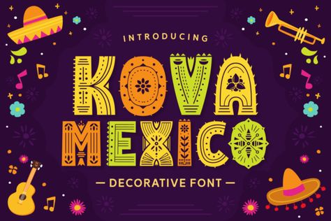 Fancy Typography, Artistic Typography, Fonts Fancy, Typography Unique, Letter Styles, Colorful Lettering, Whimsical Fonts, Mexican Textiles, Decorative Fonts