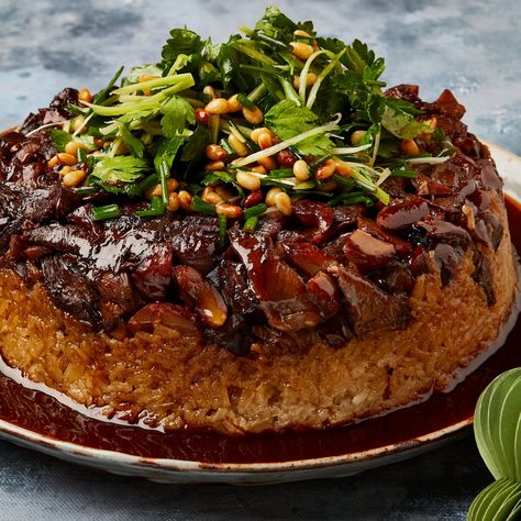 Sticky Rice Cake Recipe, Otto Lenghi, Yotam Ottolenghi Recipes, Sticky Rice Cakes, Sticky Rice Cake, Ottolenghi Recipes, Roasted Ham, Modern Thanksgiving, Salsa Ingredients