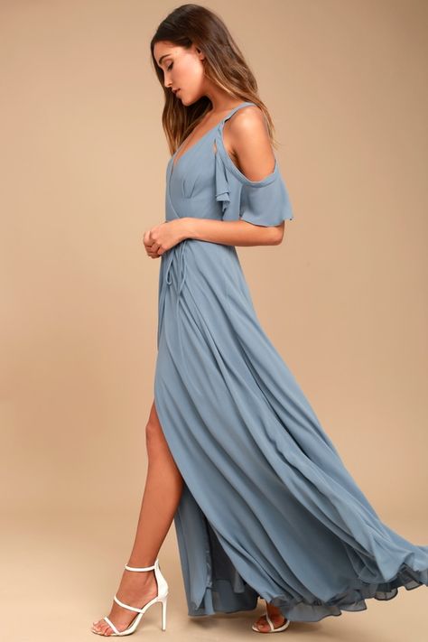 Slate Blue Dresses, Affordable Bridesmaid Dresses, Bridesmaid Dresses Online, Maxi Styles, Engagement Photo Outfits, Different Dresses, Wedding Guest Dress Summer, Dress Shapes, Wedding Guest Dresses