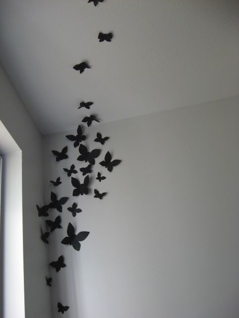 Butterfly Room Decor, Diy Wall Decor For Bedroom, Butterfly Room, Easy Room Decor, Diy Room Decor For Teens, Easy Diy Room Decor, Cute Diy Room Decor, Indie Room Decor, Butterfly Wall Decor