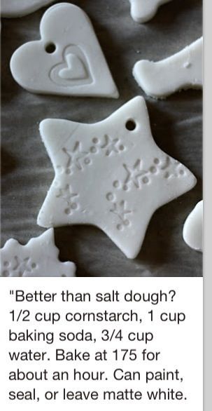 Better Than Salt Dough, Dough Christmas Ornaments, Salt Dough Christmas, Diy Gifts For Christmas, Oppgaver For Barn, Salt Dough Christmas Ornaments, Tanah Liat, Navidad Diy, Easy Diy Gifts