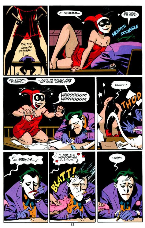 Batman Adventures - Mad Love pg13 | Harley Quinn, one of my … | Flickr Joker And Harley Quinn Comic, Harley X Joker, Harley And The Joker, Mad Love Comic, Batman And Joker Ship, Batman And Harley Quinn, Harleen Comic Joker, Batman And Joker Laughing, Batman Adventures