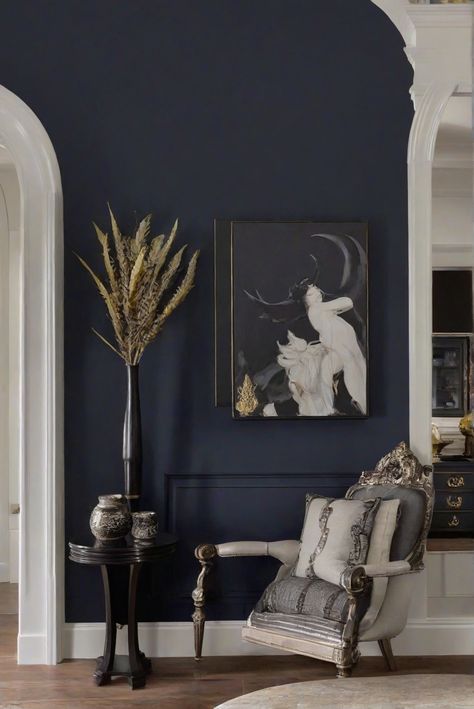 1. Living room paint
2. Dark Night SW 6237
3. Home decor
4. Interior design Dark Night Sherwin Williams, Sw Dark Night, Dark Night Paint, Sherwin Williams Dark Night, Dark Painted Rooms, Bar Sitting Room, Small Sitting Room Ideas, Inside Furniture, Hampshire House