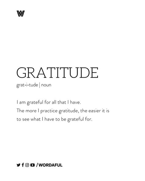 GRATITUDE Grateful Definition, Be Grateful For What You Have, I Am Grateful For, Gratitude Affirmations Be Grateful, I Am Grateful Quotes, Gratitude Letter, Aesthetic Gratitude, Quote Captions, Super Attractor