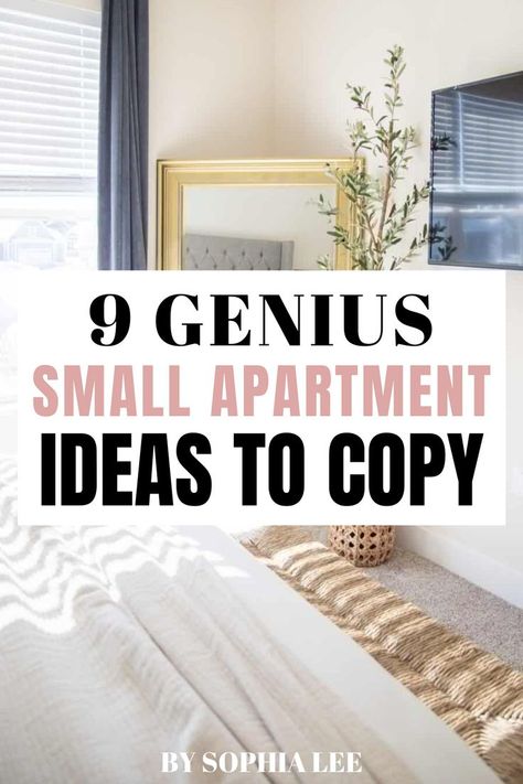 Small Space Apartment Ideas, Small Apartment Ideas, Small Apartment Hacks, Apartment Deco, Studio Apartment Living, Small Apartment Bedrooms, Apartment Hacks, Apartment Decorating Living, Apartment Storage