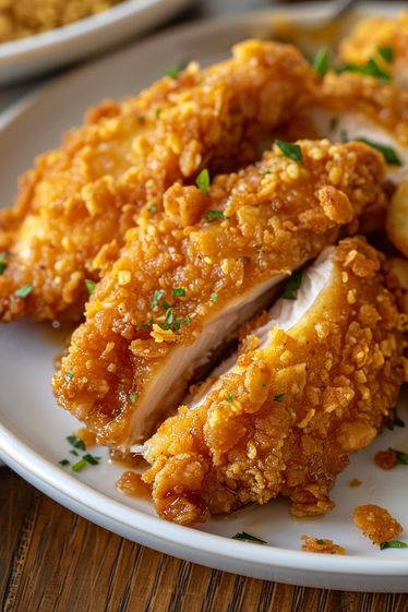 Crispy Ritz Cracker Chicken: Tender chicken baked with a buttery Ritz cracker and Parmesan crust. Try it tonight! Ritz Cracker Chicken, Cracker Chicken, Ritz Cracker, Baked Chicken Tenders, Chicken Tender Recipes, Comfort Dishes, Food Therapy, Yummy Comfort Food, Ritz Crackers