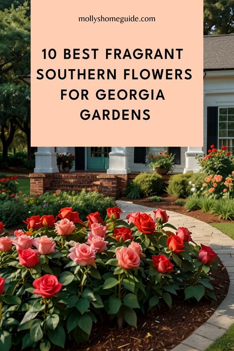 Native Georgia Plants Landscapes, South Georgia Landscaping Ideas, Gardening In Georgia, Southern Garden Landscaping, Georgia Landscaping, Garden In Georgia, Georgia Gardening, Southern Landscaping, Georgia Flower