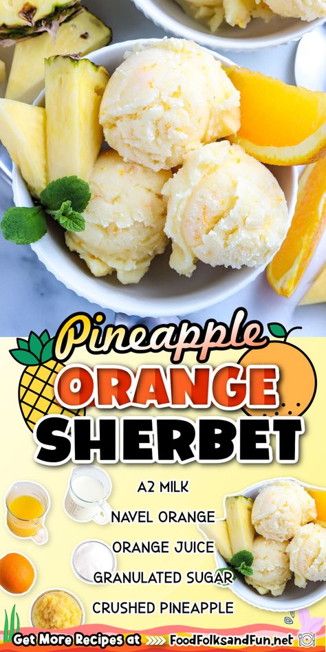 I love making homemade frozen treats during the summer. There’s something about homemade that just tastes better, don’t you agree? I especially like to experiment with different flavors like this orange sorbet! Freeze Pop Recipes, Orange Sherbet Recipe, Pineapple Sherbet, Asada Recipes, Frozen Popsicles, Sherbet Recipes, Frozen Ice Cream, Carne Asada Recipes, Mom Breakfast