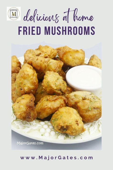 Batter Fried Mushroom Recipes, Fried Sliced Mushrooms, Deep Fried Mushrooms Batter Recipe, Mushroom Cobbler, Fried Mushrooms Batter, Fried Mush, Deep Fried Mushrooms, Beer Battered Fries, Fried Mushroom Recipes