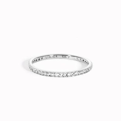 Our classic eternity ring dusted with 1.2mm white topaz stones on a silver band. Earrings For Wedding, Silver Wedding Band, Silver Wedding Bands, Eternity Wedding Band, Topaz Stone, White Topaz, Ring Silver, Silver Band, Eternity Ring