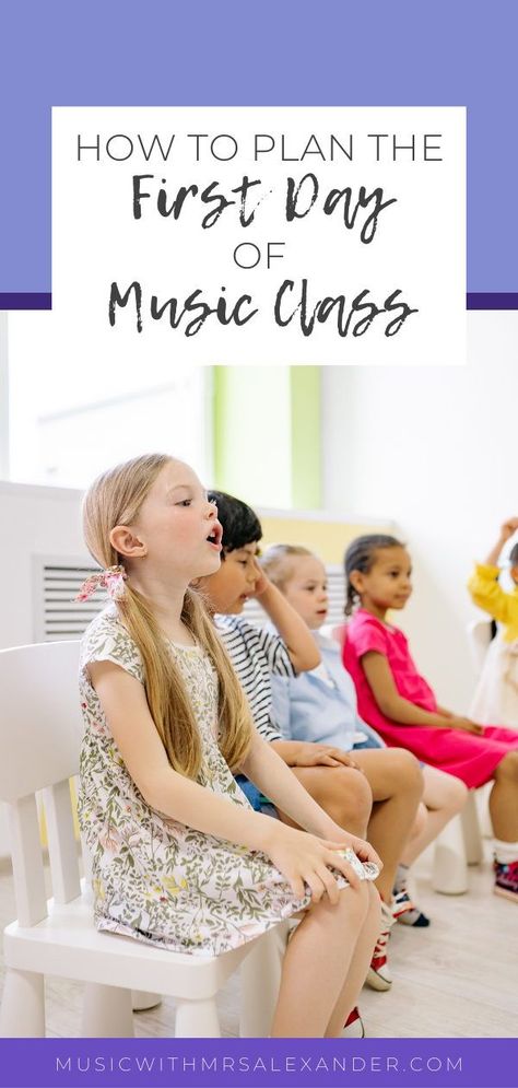 Music Class Lesson Plans, First Day Music Class Elementary, First Day Of Music Class Activities, First Day Of Music Class Elementary, Preschool Music Lessons, Elementary Choir, Elementary Music Activities, Choir Room, Music Class Activities