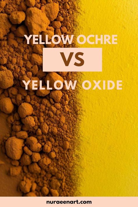 difference between the color yellow ochre and yellow oxide Yellow Ochre, Aesthetic Colors, Art Color, Color Theory, Art Techniques, Colour Palette, Get Inspired, Color Mixing, Acrylic Painting