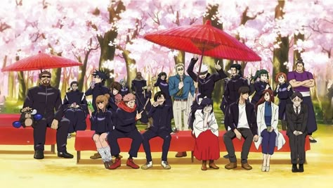 Jujutsu Kaisen Nanako And Mimiko, Nanako And Mimiko Jujutsu, Haibara Nanami, Mimiko Hasaba, Nanako Hasaba, Masamichi Yaga, Cherry Blossom Poster, Momo Nishimiya, Yu Haibara