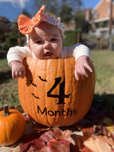 4 Months Fall Pictures, 4 Month October Pictures, 4 Month Old Costume, 6 Month Old Pumpkin Pictures, Fall Photos 4 Month Old, 5 Month Old Halloween Photoshoot, 6 Month Pumpkin Photos, 4 Month Halloween Pictures, 4 Month Old Halloween Pictures