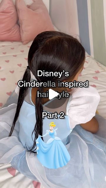 Nancy Amery on Instagram: "Bibbidi bobbidy boo 👑   I had 2 ideas for Cinderella so here’s a part 2.  Which do you prefer?  Make sure you save this one for later and see my grid for a whole week of Disney hair inspo.  #disneyhair #disneyprincesshair #crownbraid #girlshairstyles #simplegirlshairstyles #1minutehair #toddlerhairstyles" Easy Cinderella Hair, How To Do Cinderella Hair, Cinderella Bun Tutorial, Toddler Princess Hairstyles, Cinderella Hair Styles, Princess Hair Styles For Kids, Cinderella Bun Hairstyle, Toddler Elsa Hair, Kids Princess Hairstyles