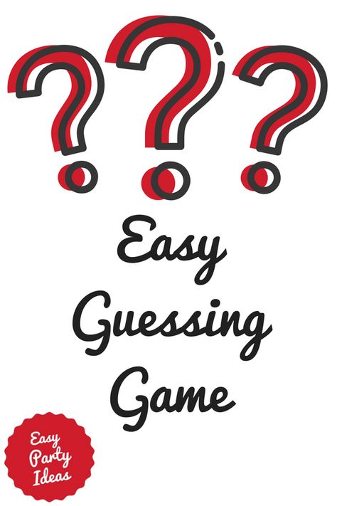 Guessing Game for Parties Mixer Games, Game Ideas For Kids, Fun Game Ideas, Guessing Games For Kids, Easy Party Ideas, Christmas Party Activities, Favorite Things Party, Mommy Tips, Lottery Numbers