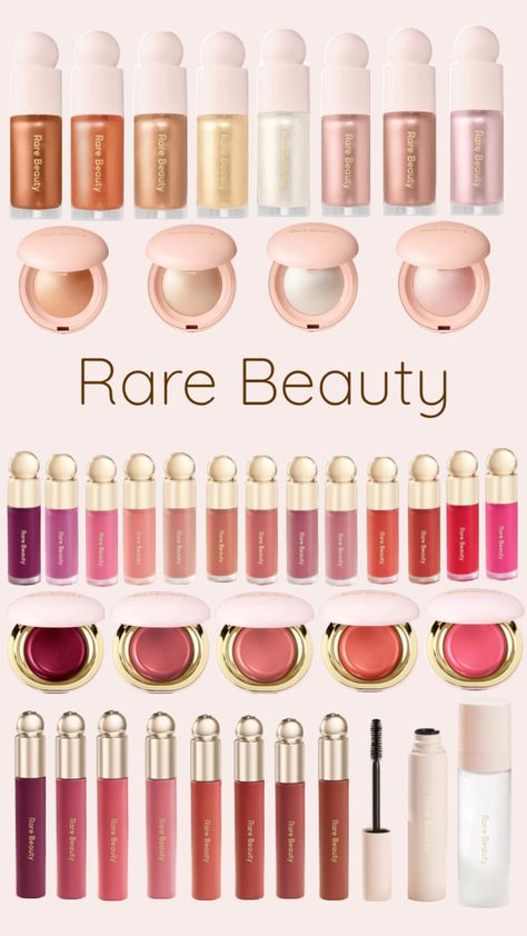 #rarebeauty #blush #highlighter #lipoil #mascara #liquidblush #liquidhighlighter #rarebeautymakeup #beauty #makeup #inspo #settingspray Makeup Shopping List, Evening Eye Makeup, Preppy Makeup, Sephora Skin Care, Ethereal Makeup, Makeup Mistakes, Blush Highlighter, Rare Beauty, Makeup Items