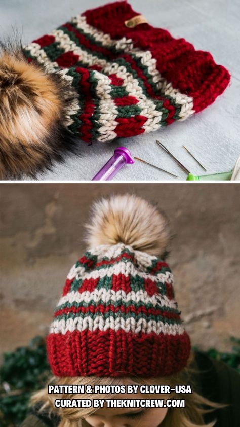 From jolly Santas to stripes and pom-poms, this roundup features a dozen free knitted Christmas hat patterns suitable for every member of your family. Curated by The Knit Crew. Knit Snowman Pattern, Hand Knitted Hats, Knitted Christmas Hats For Adults, Christmas Knit Hat Patterns, Knit Christmas Hat Patterns Free, Knitted Santa Hat, Christmas Knitting Patterns Free Hats, Crochet Holiday Hats, Striped Hat Knitting Pattern