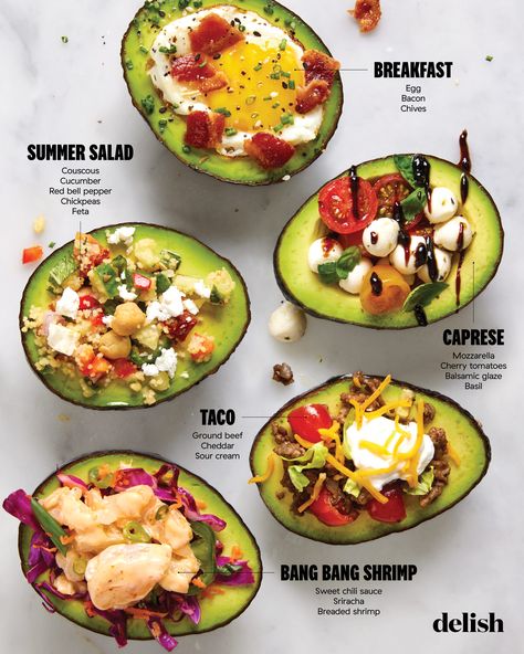 Click the link for more recipes! Avocado Recipes Snack, Stuffed Avocado Recipes, Vegetarian Junk Food, Boat Restaurant, Avocado Recipes Healthy, Stuffed Avocados, Avocado Dishes, Stuffed Avocado, Healthy Journey