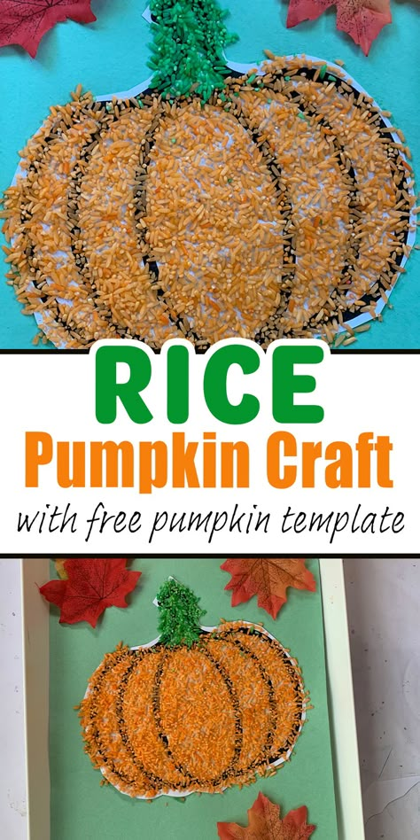 Create A Pumpkin Craft, Pumpkin Food Crafts For Kids, Preschool Pumpkins Crafts, Pasta Pumpkin Craft, Fall Headband Craft Preschool, Pumpkin Craft Ideas For Kids, Pumpkin Arts And Crafts For Preschool, Pumpkin Art And Craft, Rice Crafts Ideas For Preschool