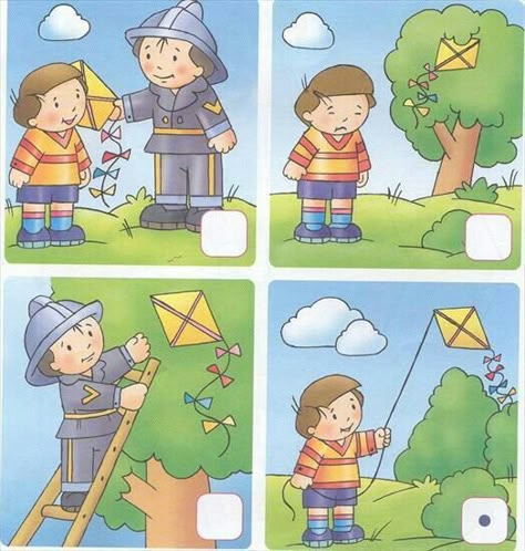 Story Sequencing Pictures, Picture Story Writing, Picture Story For Kids, Sequencing Activities Kindergarten, Picture Comprehension, Flying Kite, Sequencing Pictures, Sequencing Worksheets, Sequencing Cards