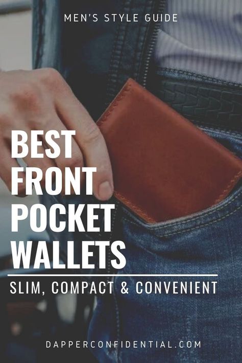 If you’re looking for a stylish, compact wallet, then those that fit in your front pocket might be your new favorite accessory. Read the article for our top picks. Male Fashion Accessories, Front Pocket Wallet Men, Guys Jewelry, Grooming Hacks, Leather Front Pocket Wallet, Leather Wallets For Men, Outfits Male, Trends Shoes, Streetwear For Men