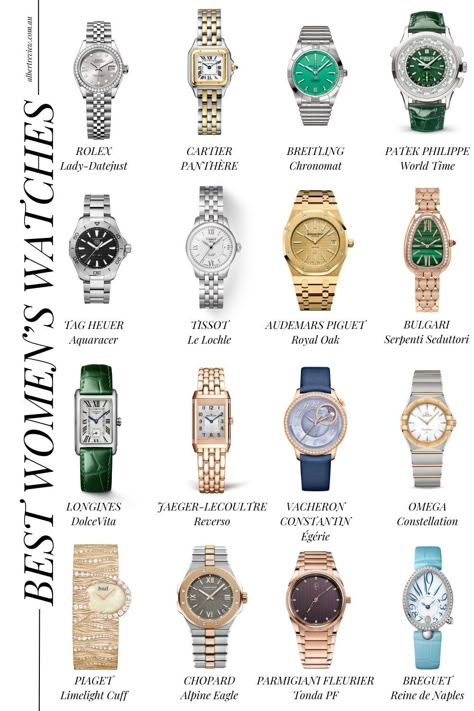 Elevate your style with our stunning wrist watch collection! ⌚✨ Click the link to explore a variety of elegant timepieces that perfectly blend fashion and functionality. Whether you’re looking for a classic design or a modern smartwatch, we have something for everyone. Don’t miss out—find your perfect wrist watch today! 😀🤣☆ Rich Women Watches, Luxury Women Watches Classy, Women Cartier Watch, Best Watch Brands For Women, Rolex For Women Luxury Watches, Luxury Women's Watch, Womens Watch Collection, Women's Luxury Watches, Woman Watches Aesthetic