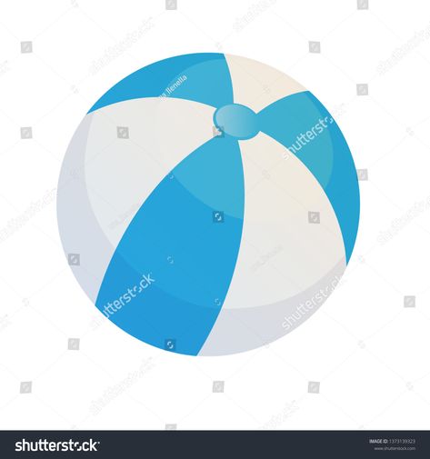 Ball Vector, Summer Activity, Retail Logo, Beach Ball, Blue Beach, Painting Art Projects, White Summer, Logo Graphic, Summer Activities