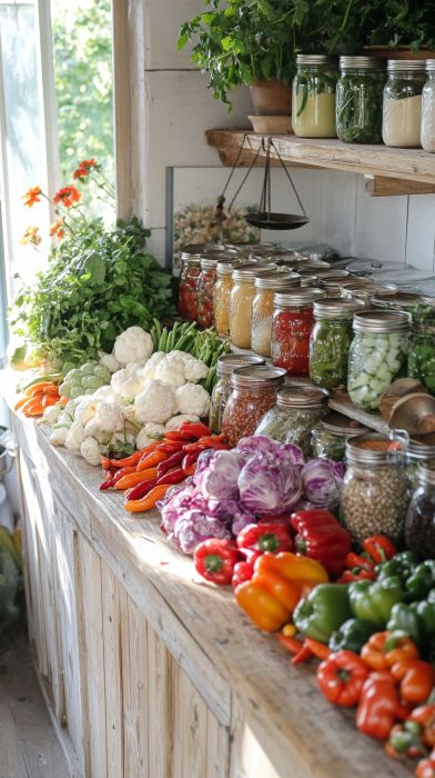 Homesteading Skills Backyard Food Garden Aesthetic, Vege Garden Aesthetic, Garden Self Sufficient, Owning A Farm Aesthetic, Homesteading Vision Board, Urban Homesteading Aesthetic, Home Grown Food, Homestead Mom Aesthetic, Vision Board Garden