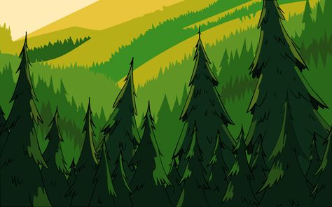 Animated forest on Behance Forest Gif Animation, Animated Forest, Animation Sheet, Forest Gif, Forest Animated, Moving Illustration, Tree Animation, Tree Reference, Forest Cartoon