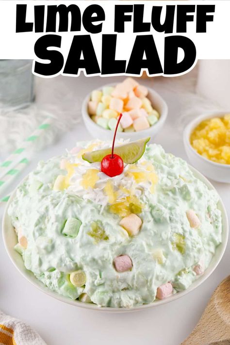 When it comes to easy desserts, you can’t go wrong with a vintage lime Jello salad! This old-fashioned recipe is perfect for any party, featuring a subtle lime flavor paired with creamy Cool Whip and sweet crushed pineapple. And since there’s no baking involved, this quick and easy sweet treat is a refreshing option for the hot summer months. Lime Jello Desserts Cool Whip, Lime Jello Salad Recipes Cool Whip, Lime Jello Recipes Desserts, Dream Whip Jello Recipes, Summer Jello Salads, Lime Fluff Jello Salad, Summer Jello Desserts, Lime Jello Salad With Cream Cheese, Green Jello Salad Pineapple