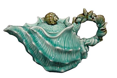 Blue Sky Ceramic Shell Figural Teapot, 10 x 5.5 x 6", Blu... https://smile.amazon.com/dp/B0195KICQE/ref=cm_sw_r_pi_awdb_t1_x_8ppVCb2Q6EYSG Ceramic Shell, Novelty Teapots, Teapots Unique, Ceramic Teapot, Teapots And Cups, Coffee Pots, Ceramic Teapots, Chocolate Pots, Time For Tea