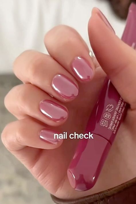 Cherry Chrome Nails, Cherry Chrome, Chrome Nails, Cherry, Nails