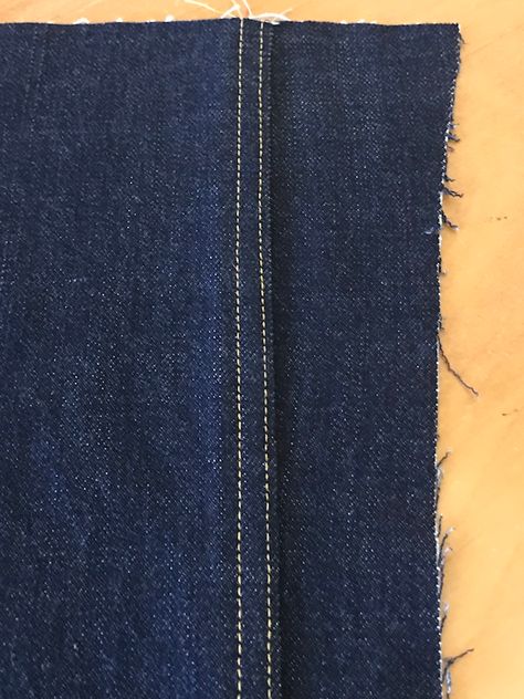 How-to: Faux Flat-felled Seam - Itch To Stitch Felled Seam, Advanced Sewing Projects, Seam Sewing, Ginger Jeans, Fat Quarter Projects, Advanced Sewing, Sewing Jeans, Shirt Quilts, Stitch Sewing